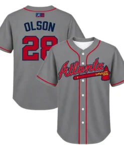 Atlanta Braves Matt Olson Gray Jersey 2026 Elite MLB Road Style
