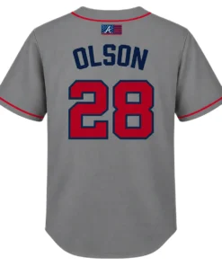 Atlanta Braves Matt Olson Gray Jersey 2026 Elite MLB Road Style