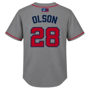 Atlanta Braves Matt Olson Gray Jersey 2026 Elite MLB Road Style