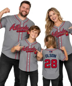 Atlanta Braves Matt Olson Gray Jersey 2026 Elite MLB Road Style