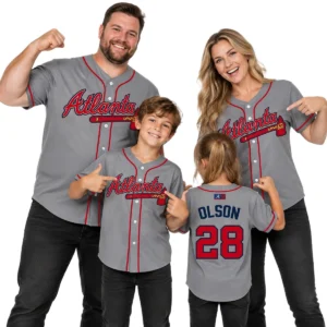 Atlanta Braves Matt Olson Gray Jersey 2026 Elite MLB Road Style