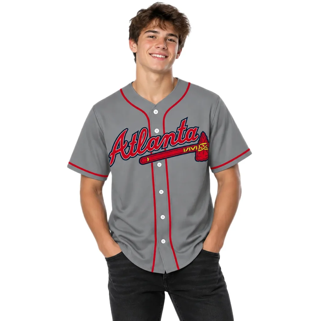 Atlanta Braves Matt Olson Gray Jersey 2026 Elite MLB Road Style