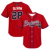 Atlanta Braves Matt Olson Red Jersey 2026 Elite MLB baseball