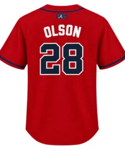 Atlanta Braves Matt Olson Red Jersey 2026 Elite MLB baseball