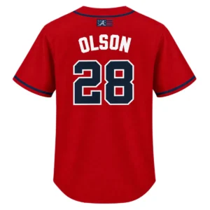 Atlanta Braves Matt Olson Red Jersey 2026 Elite MLB baseball