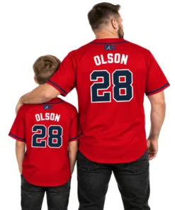 Atlanta Braves Matt Olson Red Jersey 2026 Elite MLB baseball
