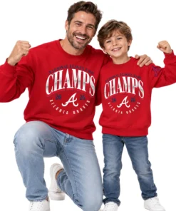 Atlanta Braves Red 2026 Champions Sweatshirt Elite MLB baseball Style