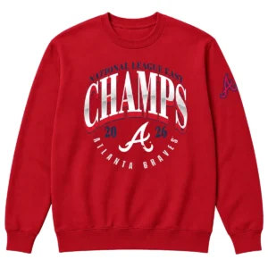 Atlanta Braves Red 2026 Champions Sweatshirt Elite MLB baseball Style