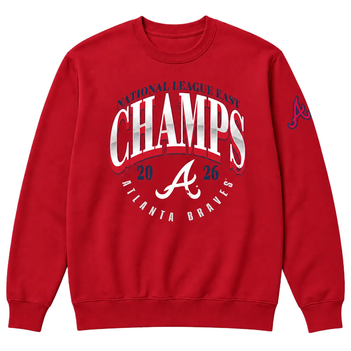 Atlanta Braves Red 2026 Champions Sweatshirt Elite MLB baseball Style