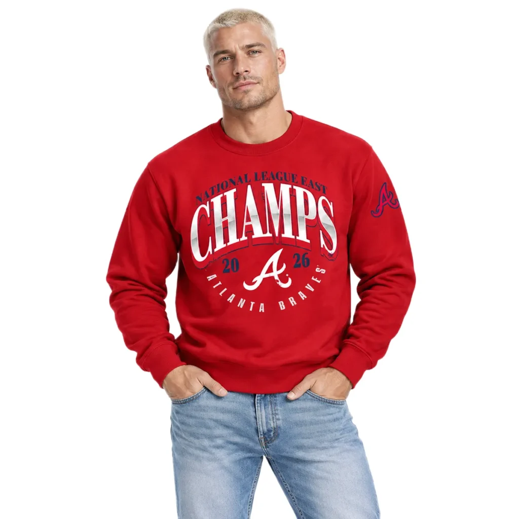 Atlanta Braves Red 2026 Champions Sweatshirt Elite MLB baseball Style