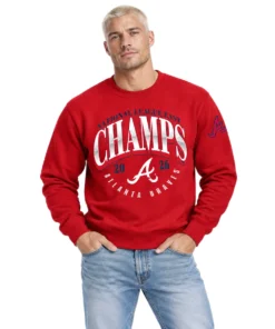 Atlanta Braves Red 2026 Champions Sweatshirt Elite MLB baseball Style