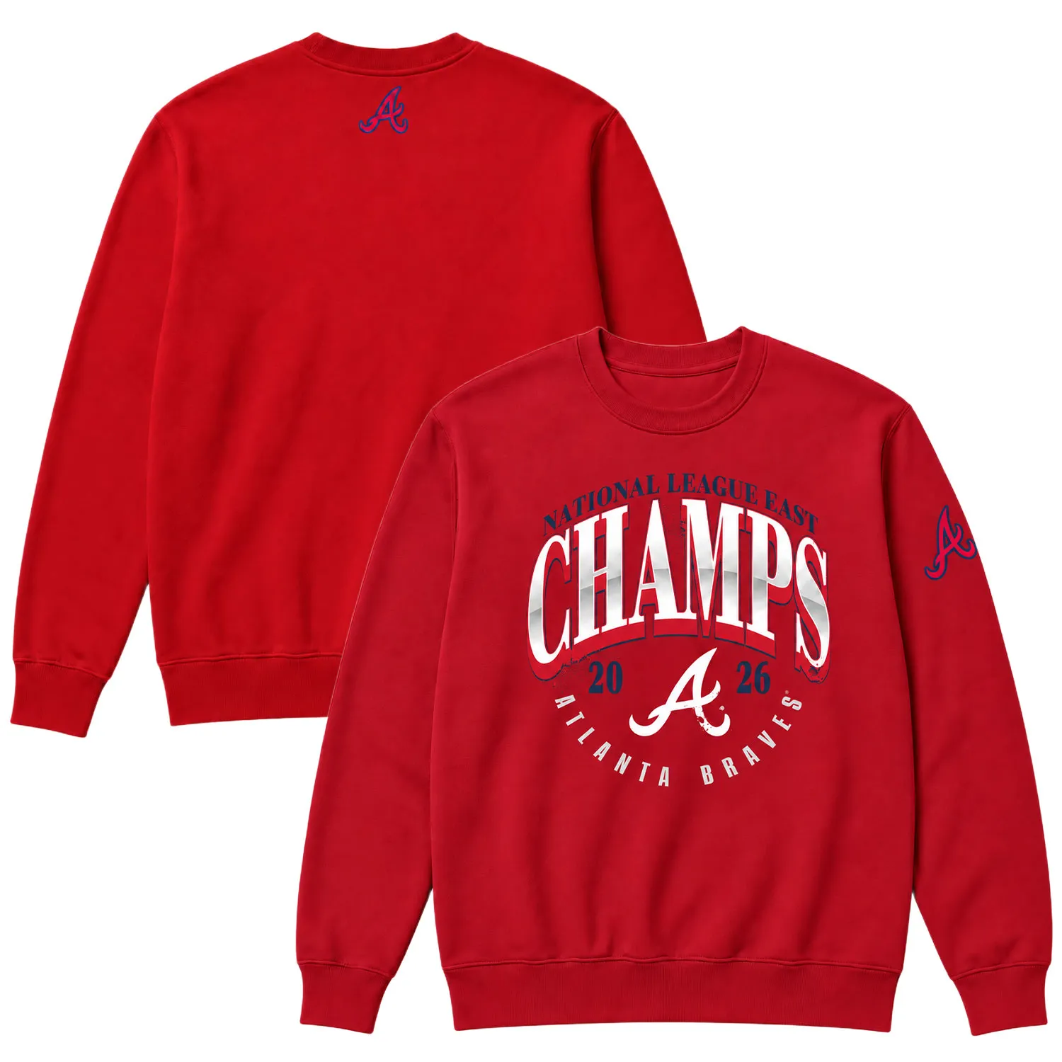 Atlanta Braves Red 2026 Champions Sweatshirt Elite MLB baseball Style
