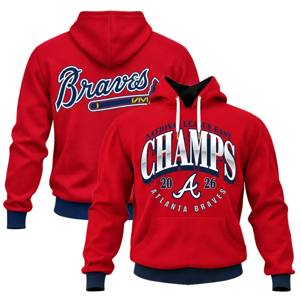 Atlanta Braves red Champions Hoodie 2026 NL East Division Elite