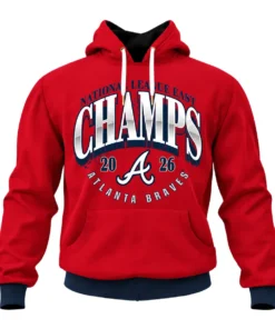 Atlanta Braves red Champions Hoodie 2026 NL East Division Elite