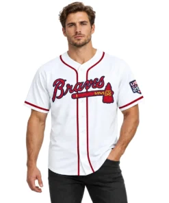 Atlanta Braves Ronald Acuna Jr. White Jersey Bold MLB Home style