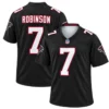 Atlanta Falcons Bijan Robinson Black Throwback Jersey – Elite Running Back Style