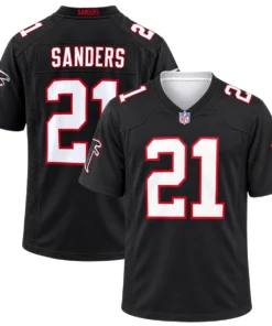 Atlanta Falcons Deion Sanders Black Jersey – Elite 7XL