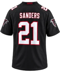 Atlanta Falcons Deion Sanders Black Jersey – Elite 7XL
