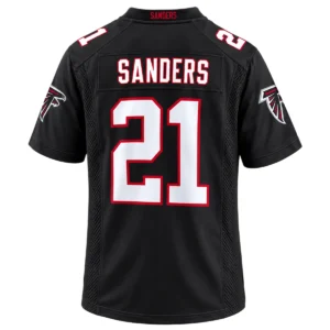 Atlanta Falcons Deion Sanders Black Jersey – Elite 7XL