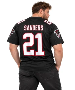Atlanta Falcons Deion Sanders Black Jersey – Elite 7XL