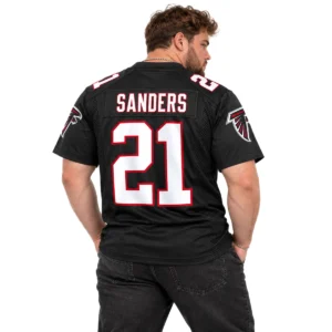 Atlanta Falcons Deion Sanders Black Jersey – Elite 7XL