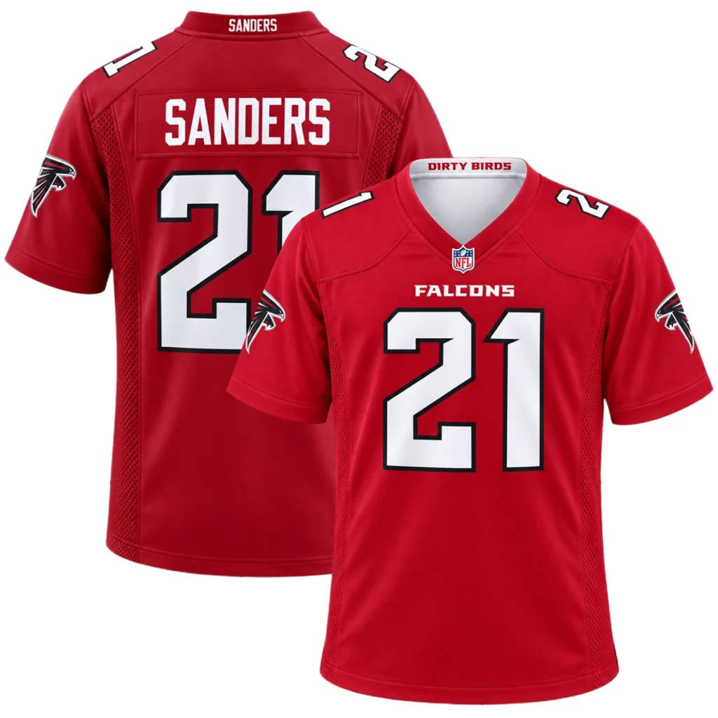 Atlanta Falcons Deion Sanders Red Jersey – Bold Player 7XL