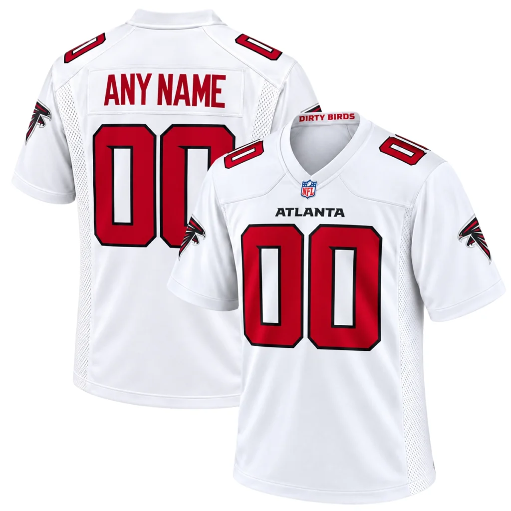 Atlanta Falcons White Custom Game Jersey – Epic Game Day Style