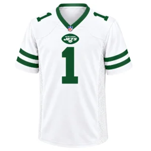 Azareye'h Thomas Jets White Jersey 2026 Exclusive Fan Gear