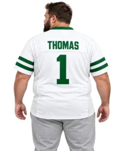 Azareye'h Thomas Jets White Jersey 2026 Exclusive Fan Gear