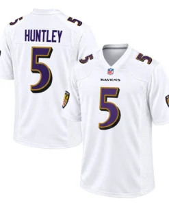 Baltimore Ravens Tyler Huntley Away Jersey Elite White Style