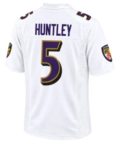 Baltimore Ravens Tyler Huntley Away Jersey Elite White Style