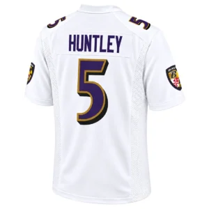 Baltimore Ravens Tyler Huntley Away Jersey Elite White Style