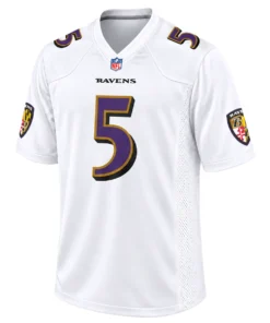 Baltimore Ravens Tyler Huntley Away Jersey Elite White Style
