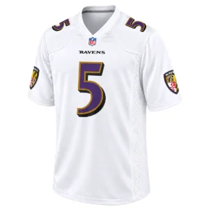 Baltimore Ravens Tyler Huntley Away Jersey Elite White Style