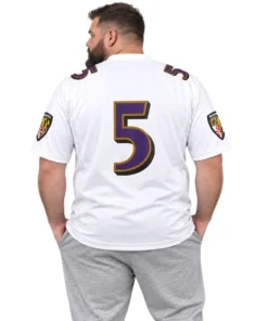 Baltimore Ravens Tyler Huntley Away Jersey Elite White Style
