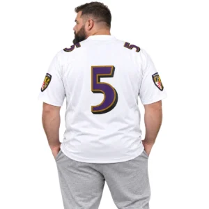 Baltimore Ravens Tyler Huntley Away Jersey Elite White Style