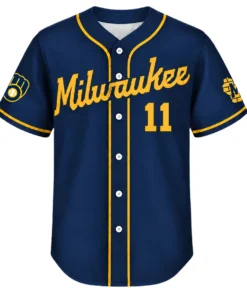 Brewers Jackson Chourio Jersey Navy 2026 Amazing Fan Gear Front