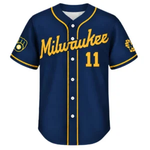 Brewers Jackson Chourio Jersey Navy 2026 Amazing Fan Gear Front