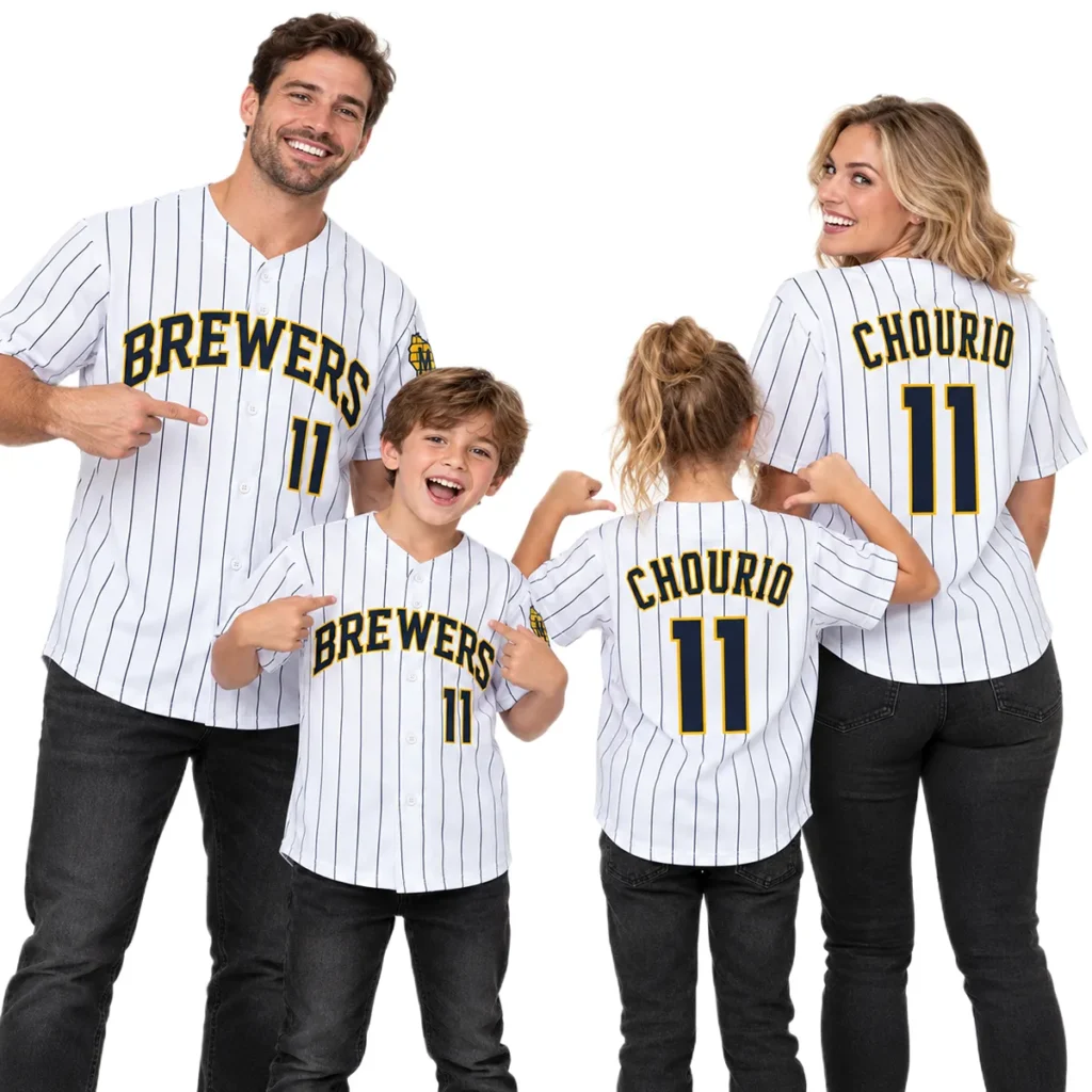Brewers Jackson Chourio White Jersey Dynamic Home Style