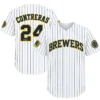 Brewers William Contreras Jersey Women 2026 Bold Pinstripe Style