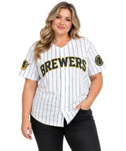 Brewers William Contreras Jersey Women 2026 Bold Pinstripe Style Women