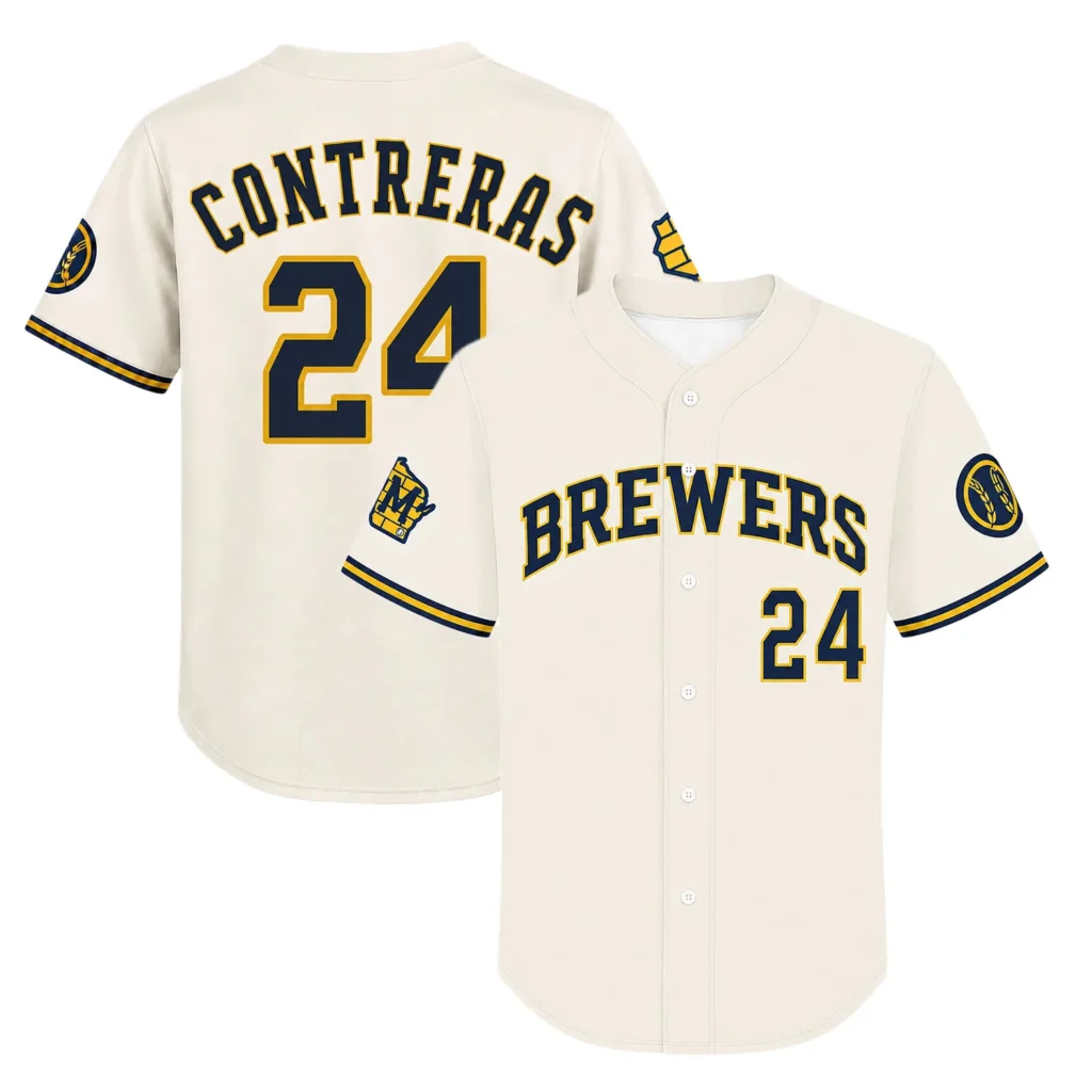 Brewers William Contreras Jersey Youth 2026 Bold MLB Wear