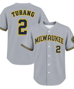 Brice Turang Brewers Away Jersey 2026 Bold Fanwear