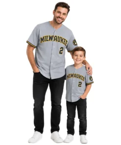 Brice Turang Brewers Away Jersey 2026 Bold Fanwear