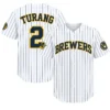Brice Turang Men's Milwaukee Brewers Jersey Bold Style