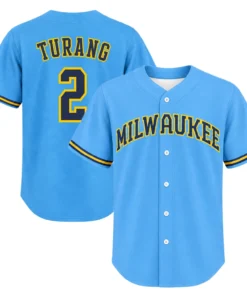 Brice Turang Milwaukeee Brewers Jersey Youth Bold Name & Number