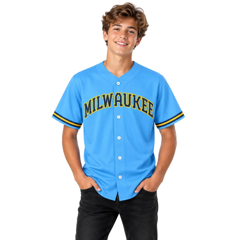 Brice Turang Milwaukeee Brewers Jersey Youth Bold Name & Number