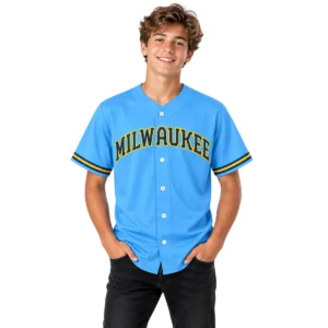 Brice Turang Milwaukeee Brewers Jersey Youth Bold Name & Number