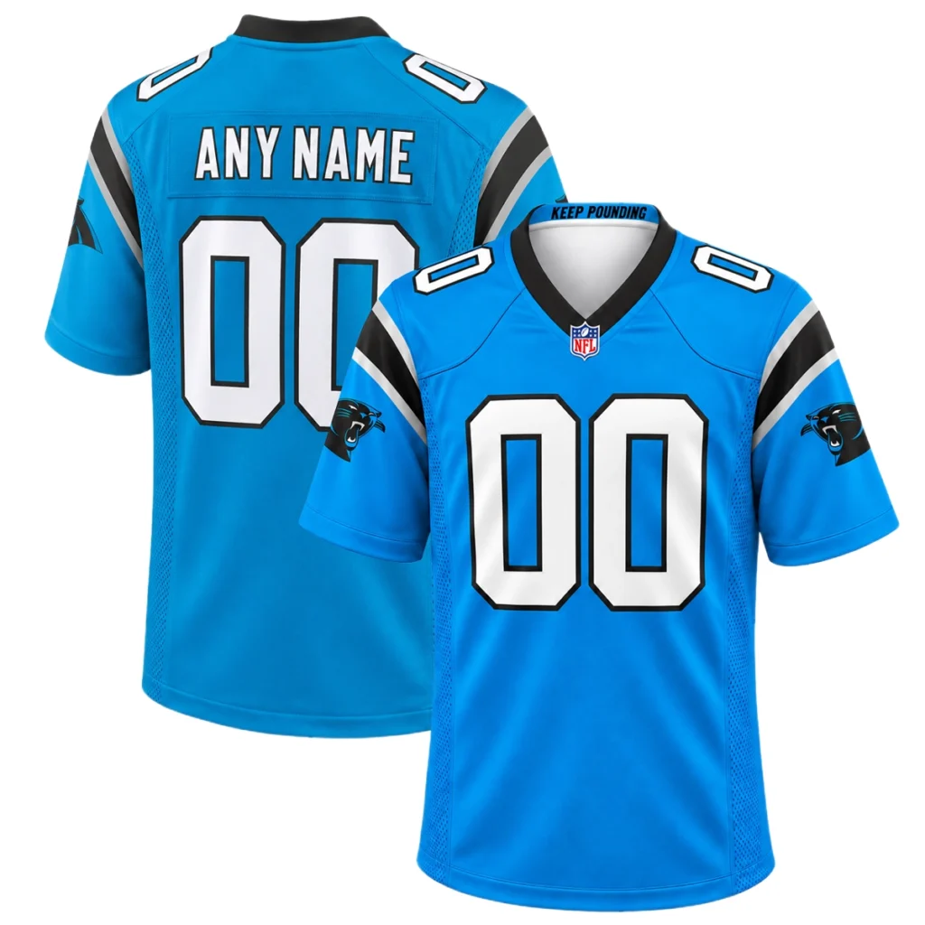 Carolina Panthers Blue Custom Jersey – Bold Alternate Edition