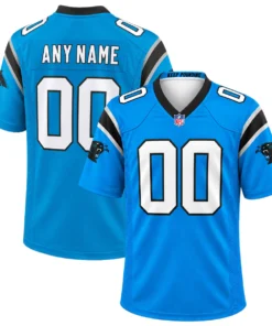 Carolina Panthers Blue Custom Jersey – Bold Alternate Edition